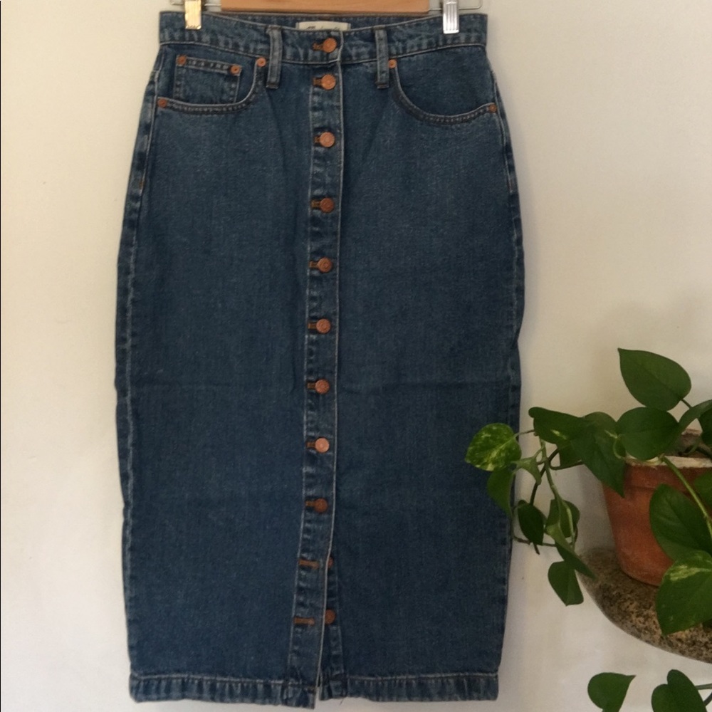 Madewell Midi Denim Skirt